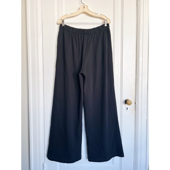 Aerie • Cozy New Heights Fleece Trouser black wide leg sweat pants - Picture 9 of 10